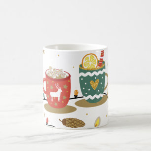 Cosy Gold Christmas Coffee Cocoa Mug