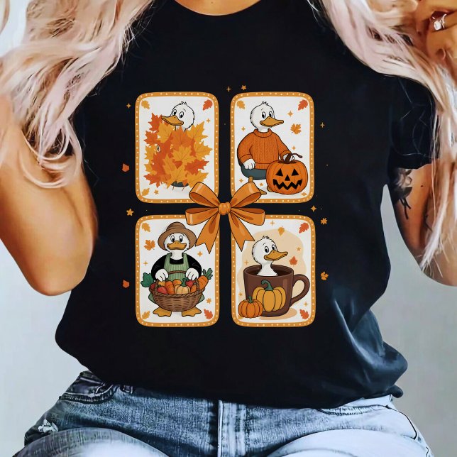 Cosy Goose Pumpkin Fall Autumn Thanksgiving  T-Shirt (Creator Uploaded)