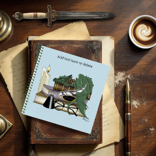 Cosy Green Whimsical Sleeping Dragon Book Lover
