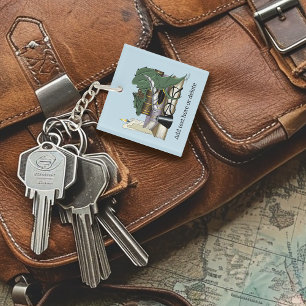 Cosy Green Whimsical Sleeping Dragon Book Lover Key Ring