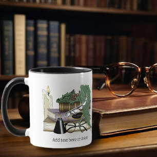 Cosy Green Whimsical Sleeping Dragon Book Lover Mug