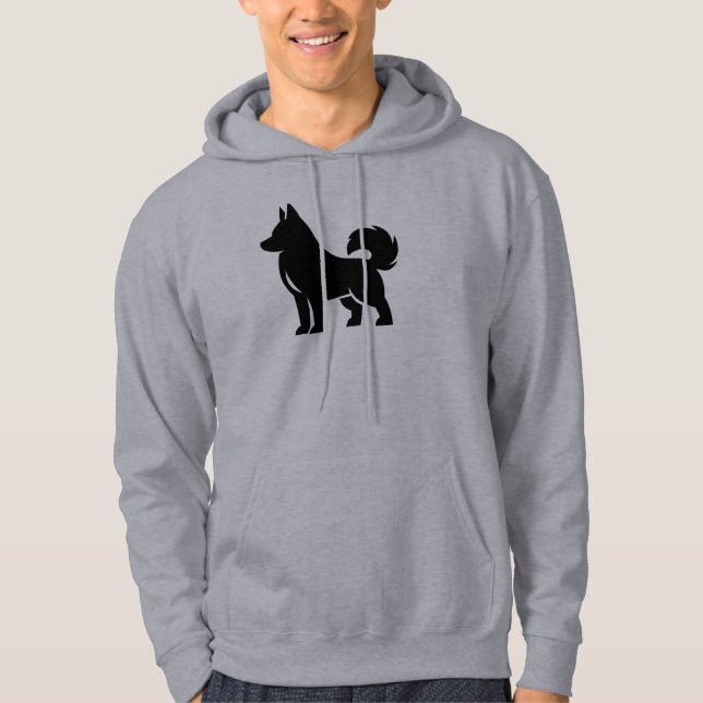 Cosy Grey Dog Lover Pullover (Front)