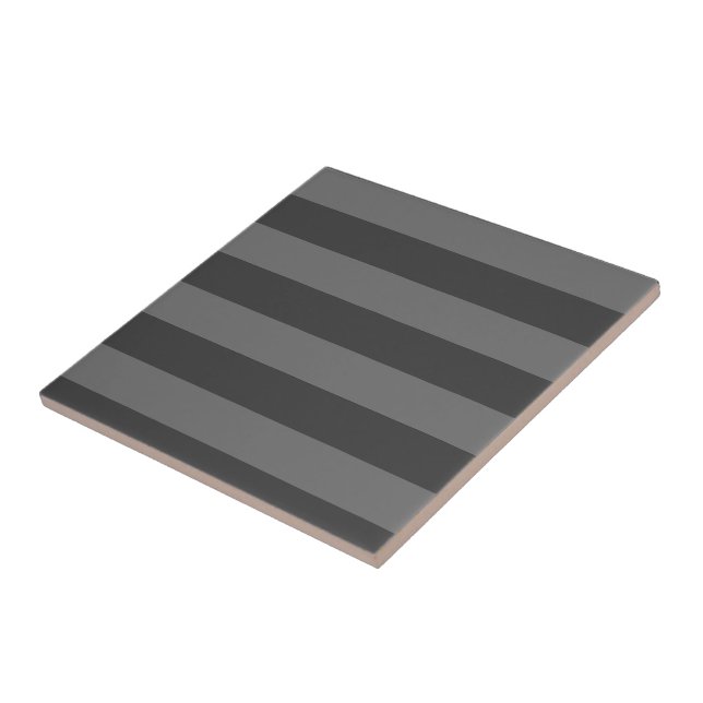 Cosy Grey Striped Ceramic Tile (Side)