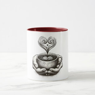 ☕ Cosy Hands & Heart Mug ☕