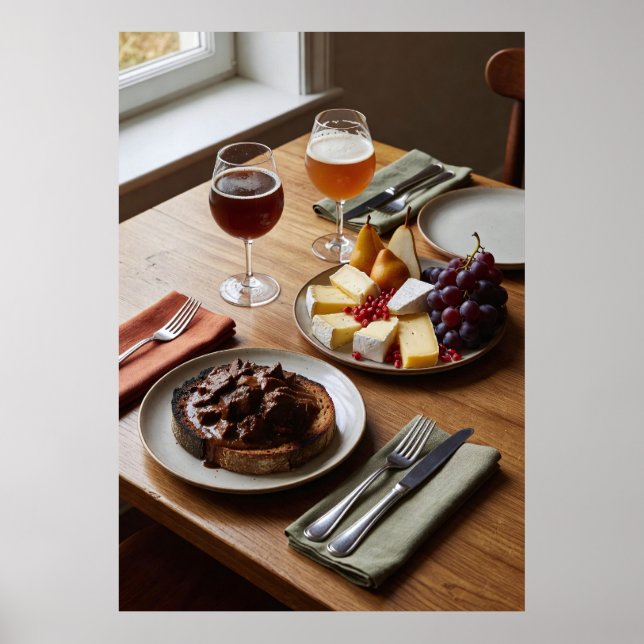 Cosy Harvest Pairing by the Window Poster (Front)