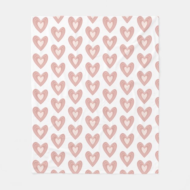 Cosy Heart Pattern Blanket – Adorable & Soft Throw (Front)