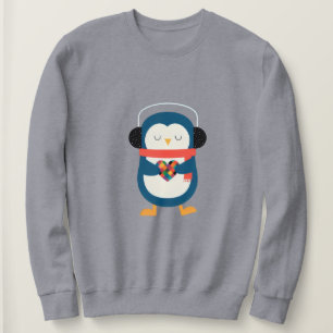 Cosy Heart Penguin Sweatshirt
