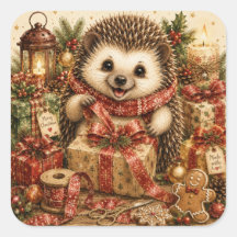 Cosy Holiday Cottagecore Hedgehog