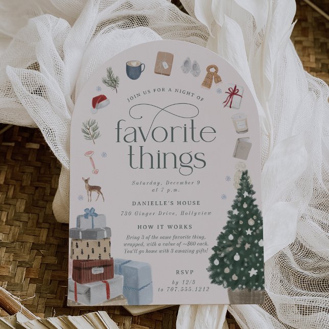 Cosy Holiday Favourite Things Party Invitation (Creator Uploaded)