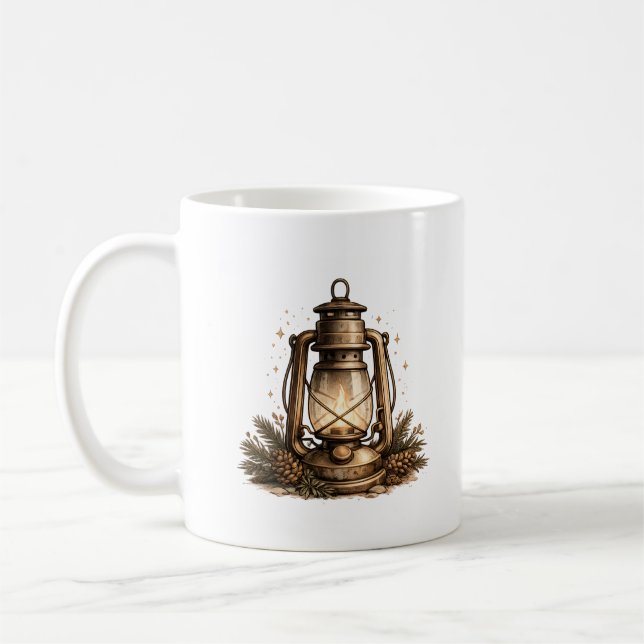 Cosy Holiday Lantern Coffee Mug (Left)
