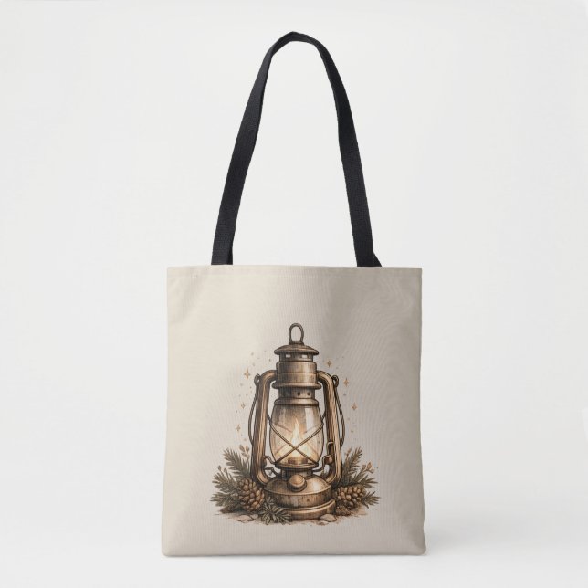 Cosy Holiday Lantern Tote Bag (Front)