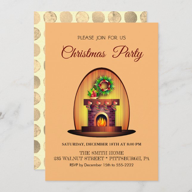 Cosy home Christmas party (Front/Back)