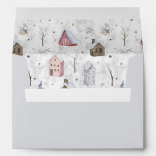 Cosy Home Christmas Pink/Grey ID985 Envelope