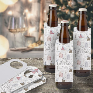 Cosy Home Christmas Pink ID985 Bottle Tag
