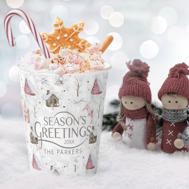 Cosy Home Christmas Pink ID985 Paper Cups (Creator Uploaded)