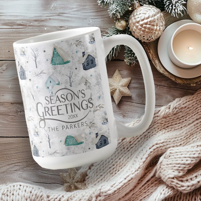 Cosy Home Christmas Teal ID985 Coffee Mug (Creator Uploaded)