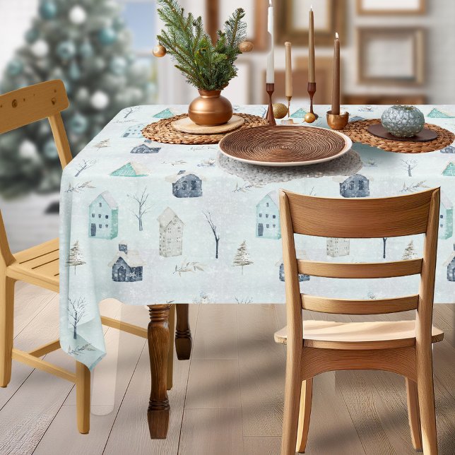Cosy Home Christmas Teal ID985 Tablecloth (Creator Uploaded)