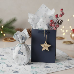 Cosy Home Christmas Teal ID985 Tissue Paper