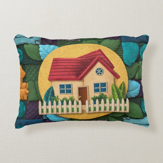Cosy Home Icon Pattern - Throw Pillow Cover (Front)