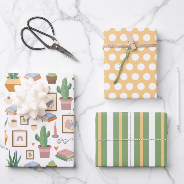 Cosy Home Wrapping Paper Set of 3 (Front)