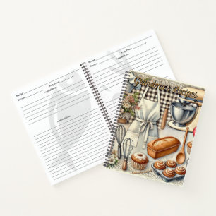 Cosy Homemade Baking Scene with Apron Notebook