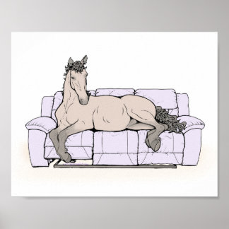 Cosy Horse Art Print | Cosy Home Decor | Cosy Curl