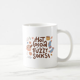 Cosy Hot Cocoa and Fuzzy Socks Design Coffee Mug