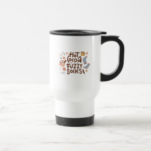 Cosy Hot Cocoa and Fuzzy Socks Design Travel Mug