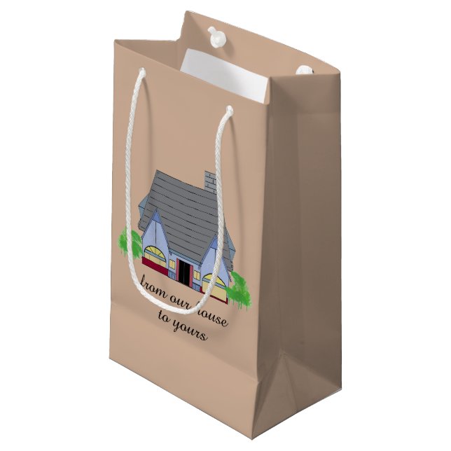 Cosy House Small Gift Bag (Front Angled)