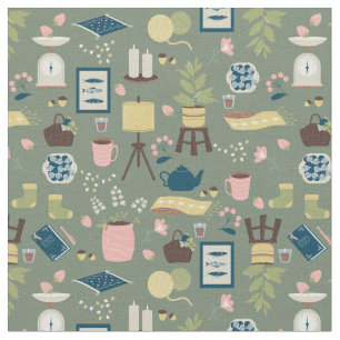 cosy hygge home decor lagom still life fabric
