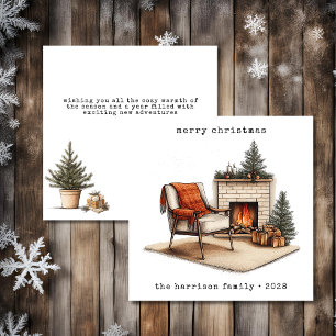 Cosy Hygge Square Christmas Holiday Card