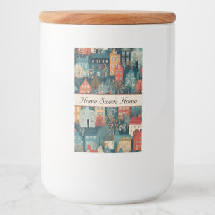 Cosy Hygge Village Nordic Folk Art, custom Food Label