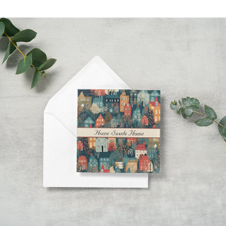 Cosy Hygge Village Nordic Folk Art, custom Invitation