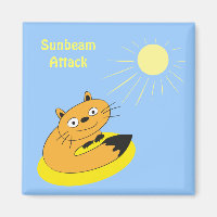 Cosy Introvert Cat Sunbeam Humour Illustration
