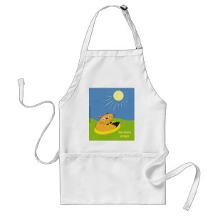 Cosy Introvert Cat Sunbeam Humour Illustration Standard Apron