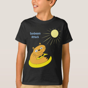 Cosy Introvert Cat Sunbeam Humour Illustration T-Shirt