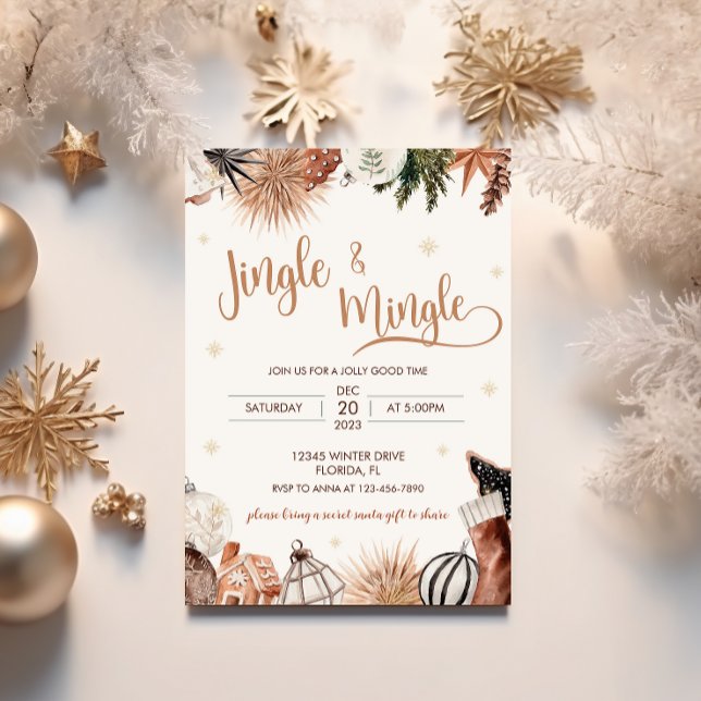 Cosy Jingle & Mingle Christmas Party Invitation (Creator Uploaded)