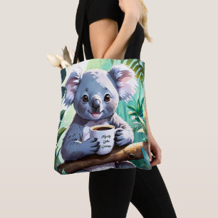 Cosy Jungle Koala Coffee Tote Bag