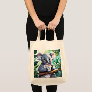 Cosy Jungle Koala Coffee Tote Bag