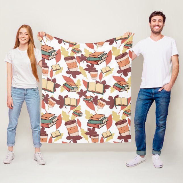 Cosy Kawaii Fall Vibes Fleece Blanket (In Situ)