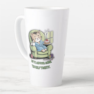 Cosy Kitten with Coffee and Cake – Funny Cat Latte Mug