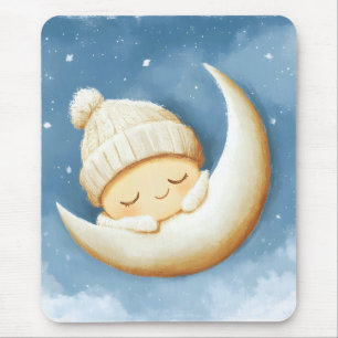 Cosy Knit Nap Cresent Moon Mouse Pad