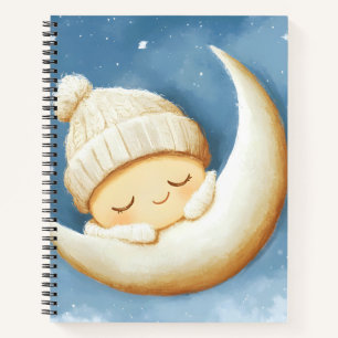 Cosy Knit Nap Cresent Moon Notebook