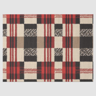 Cosy Knit Patchwork - Vintage Boho Autumn Style 2 Tissue Paper