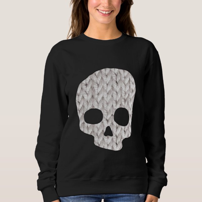 Cosy Knit Skull Sweatshirt (Front)