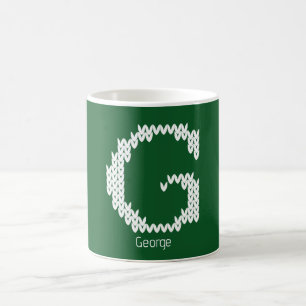 Cosy Knitted Alphabet Letter G Coffee Mug