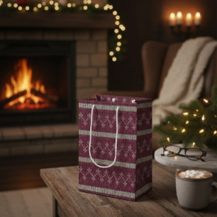 Cosy Knitted Pattern Paper Gift Bag