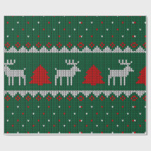 Cosy Knitted Reindeer Christmas Wrapping