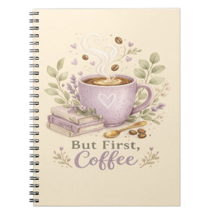 Cosy Lavender Watercolor Coffee Notebook