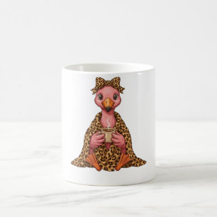 Cosy Leopard Flamingo Autumn Fall Vibe Gift custom Coffee Mug